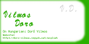 vilmos doro business card